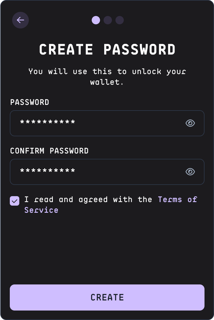 Create password