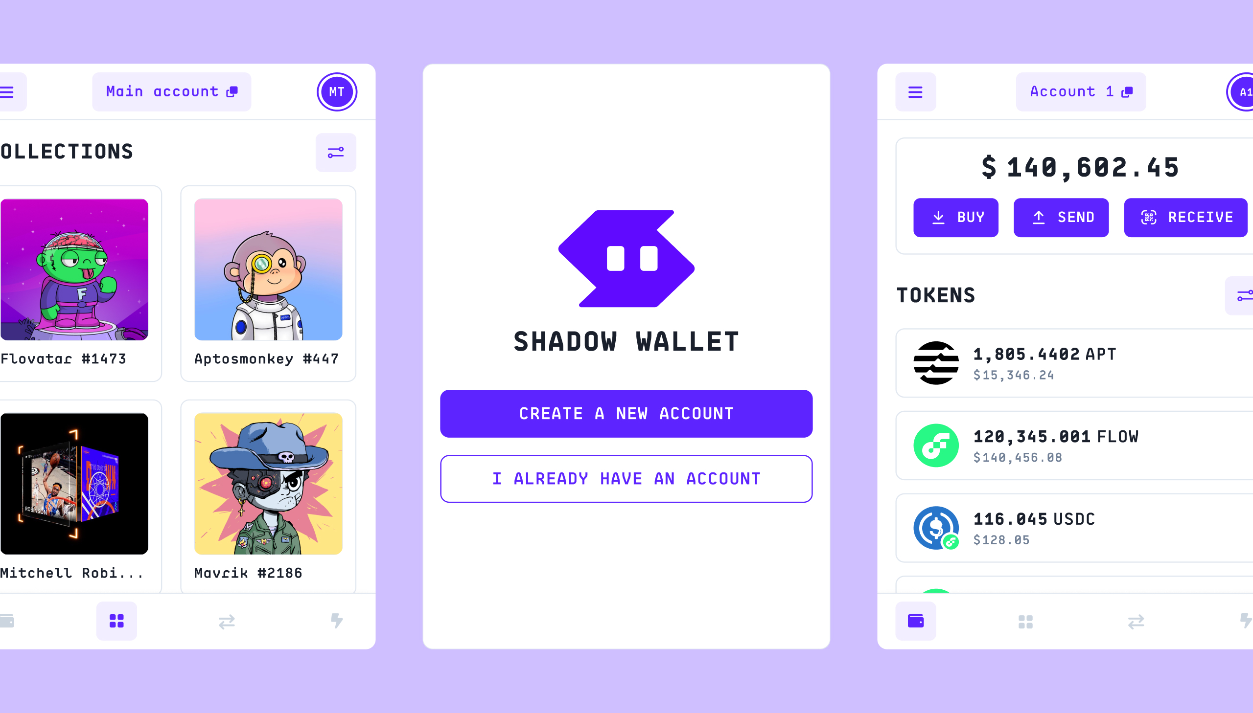 Shadow wallet extension